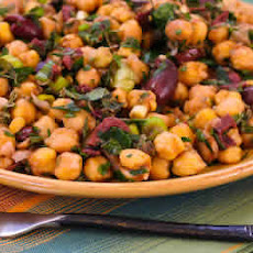 Garbanzo Salad with Olives and Herbs