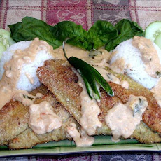 Fried Catfish With a Creamy Thai Sauce