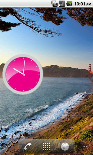 Pink Analog Clock