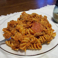 Slow Cooker Pizza Casserole
