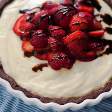 Strawberry Balsamic Custard Tart