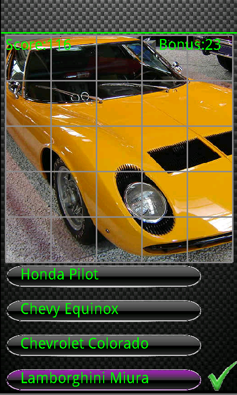 Android application Name That Car screenshort