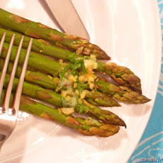 Asparagus With Butter Lemon and Mint Drizzle