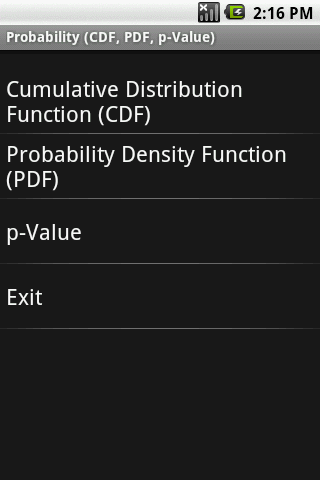 Probability PDF CDF p-Val