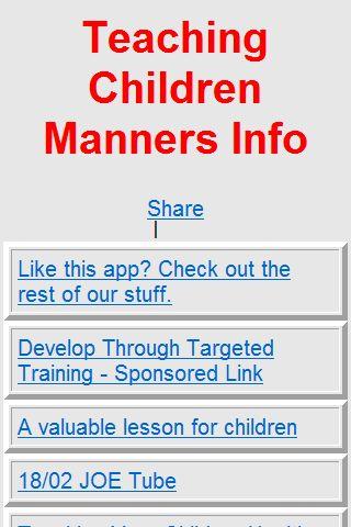 Teaching Children Manners