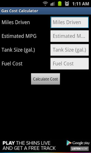 Gas Cost Calculator FREE