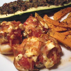 Baked Oysters With Salsa,  Feta & Parmesan