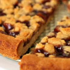 Peanut Butter and Jelly Shortbread Wedges