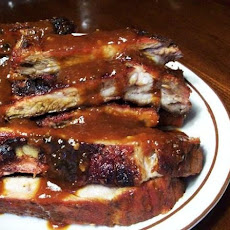 Smoky Sweet Spareribs With Sauce and Beans