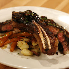 Dry Rubbed Rib Eye with Mushroom Sauce