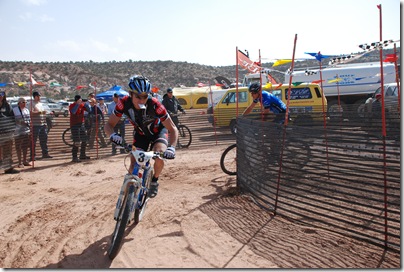 Josh Tostado and the End of Lap 1 at the 24 Hours of Moab