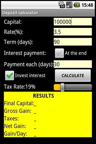 Deposit calculator PRO