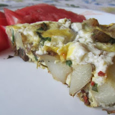 Rocket, Ricotta and Potato Frittata