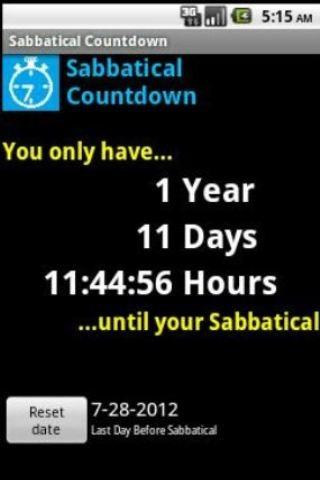 Sabbatical Countdown