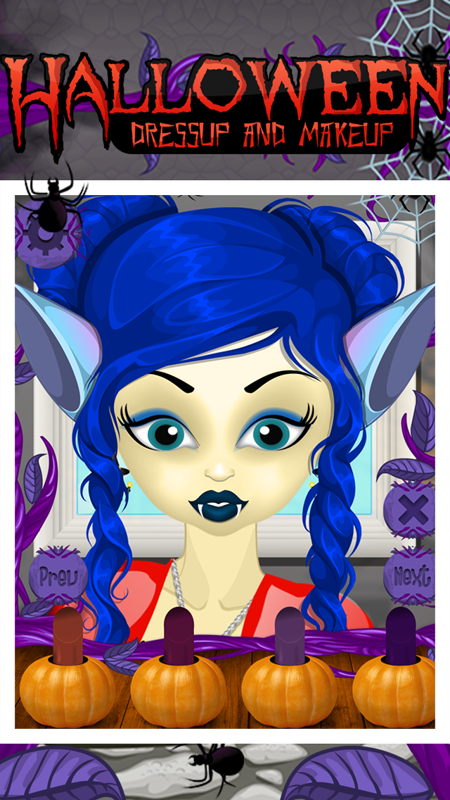 Android application Halloween Makeup and Dressup screenshort