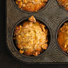 Pear Ginger Walnut Muffins