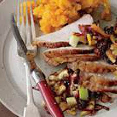Pork with Roasted Lemon-Apple Relish