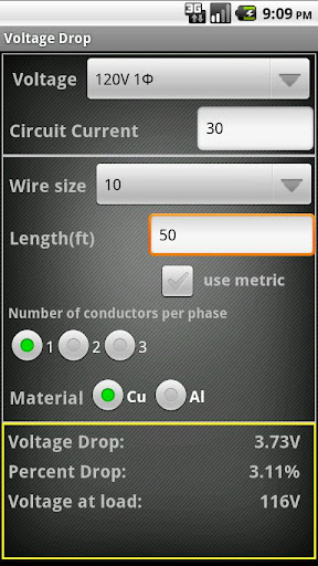 Voltage Drop Calculator