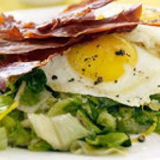 Greens with Eggs and Ham
