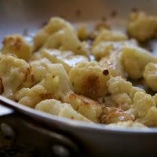 Roasted Cauliflower and Barley Salad with Basil Croutons