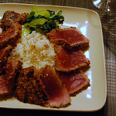 Sesame-crusted Tuna with Teriyaki Stir-Fry