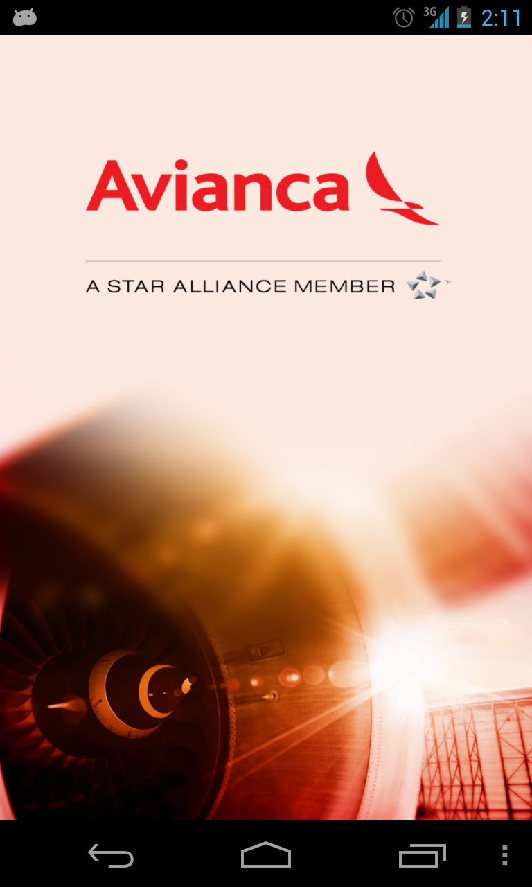 Android application Avianca screenshort