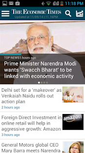 Economic Times News, NSE, BSE screenshot for Android