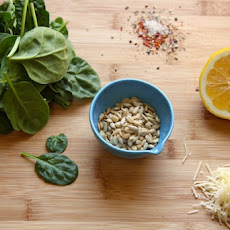 Spinach for lunch with this spicy, gluten-free pasta dish. (recipe below)