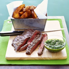 Flank Steak with Parsley-Garlic Sauce