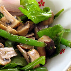 Grilled Lamb, Potato, Bean and Mushroom Salad