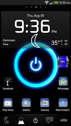 Black Blue GO Launcher Theme