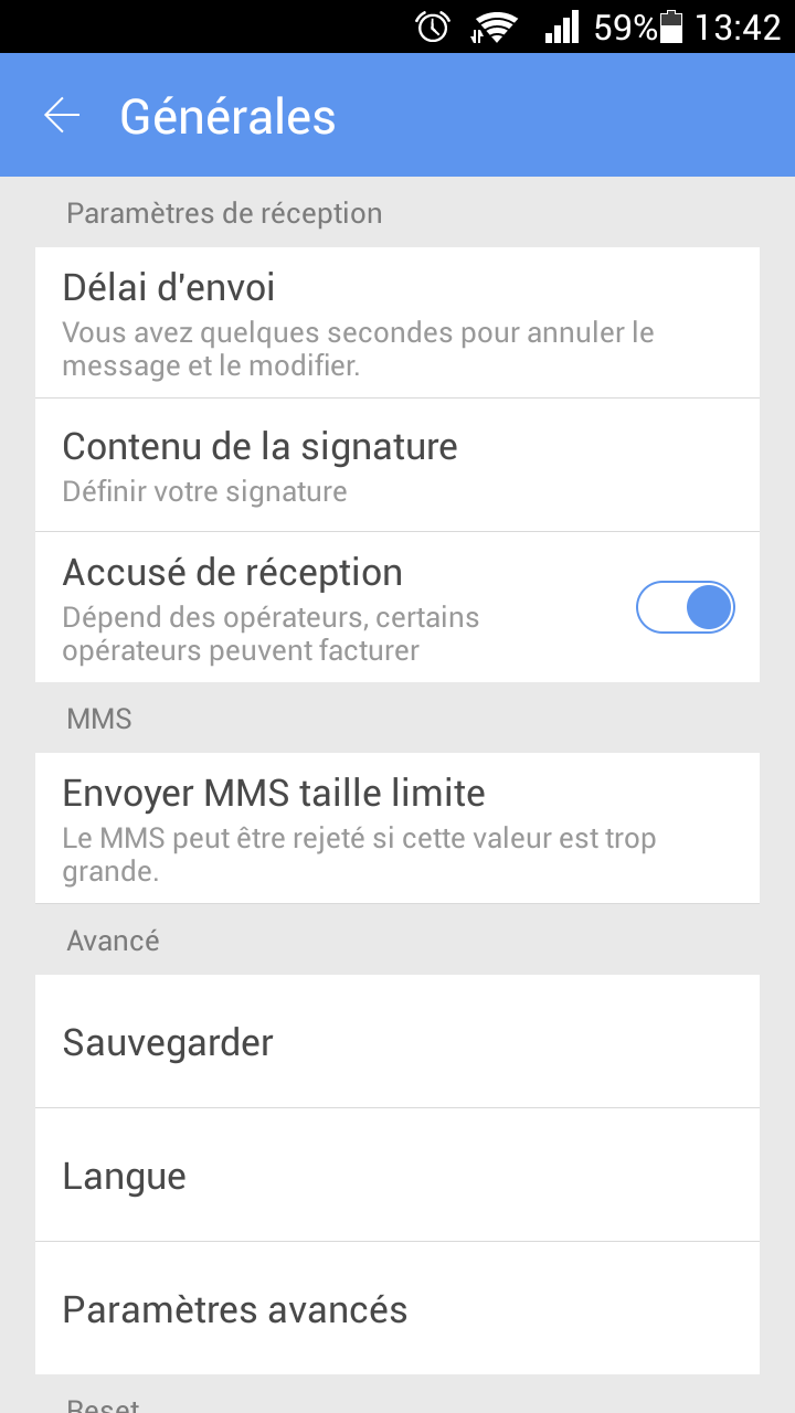 Android application GO SMS Pro French language pac screenshort