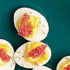 Deviled Eggs with Pickled Red Onions