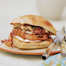 Wasabi-infused Mahi Mahi Sandwiches with Napa Slaw