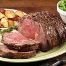 Rib Roast with Roasted-Garlic Thyme Sauce