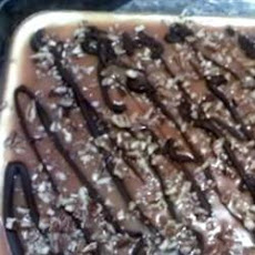 Warm Flourless Chocolate Cake with Caramel Sauce