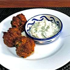 Merguez Meatballs with Minted Yogurt Dipping Sauce