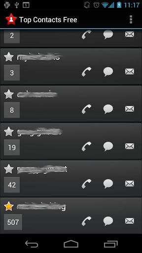 top-contacts-free for android screenshot