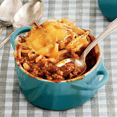 Cheesy Chili Hash Brown Bake