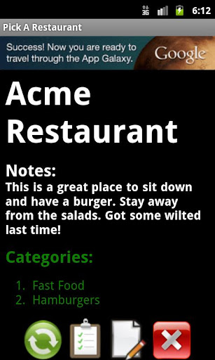 Restaurant Notes with Tip Calc