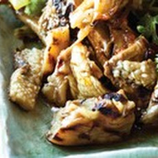 Charles Phan's Roasted Eggplant and Leek Salad