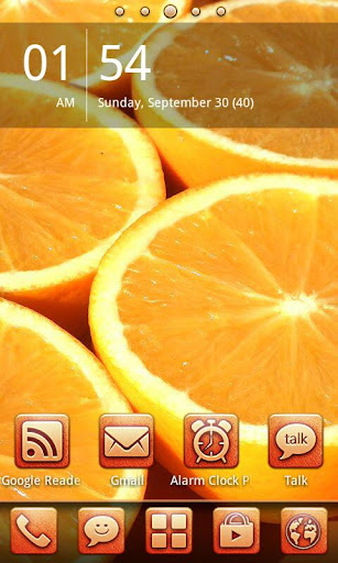 Orange Fruit Theme GO Launcher