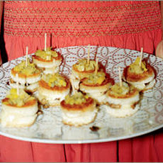Petite Camembert Sandwiches with Leeks and Cremini Recipe