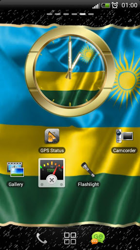 Rwanda flag clocks
