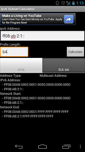 ipv6 Subnet Calculator