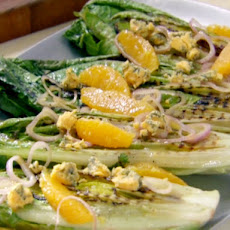 Orange and Blue Grilled Romaine Salad