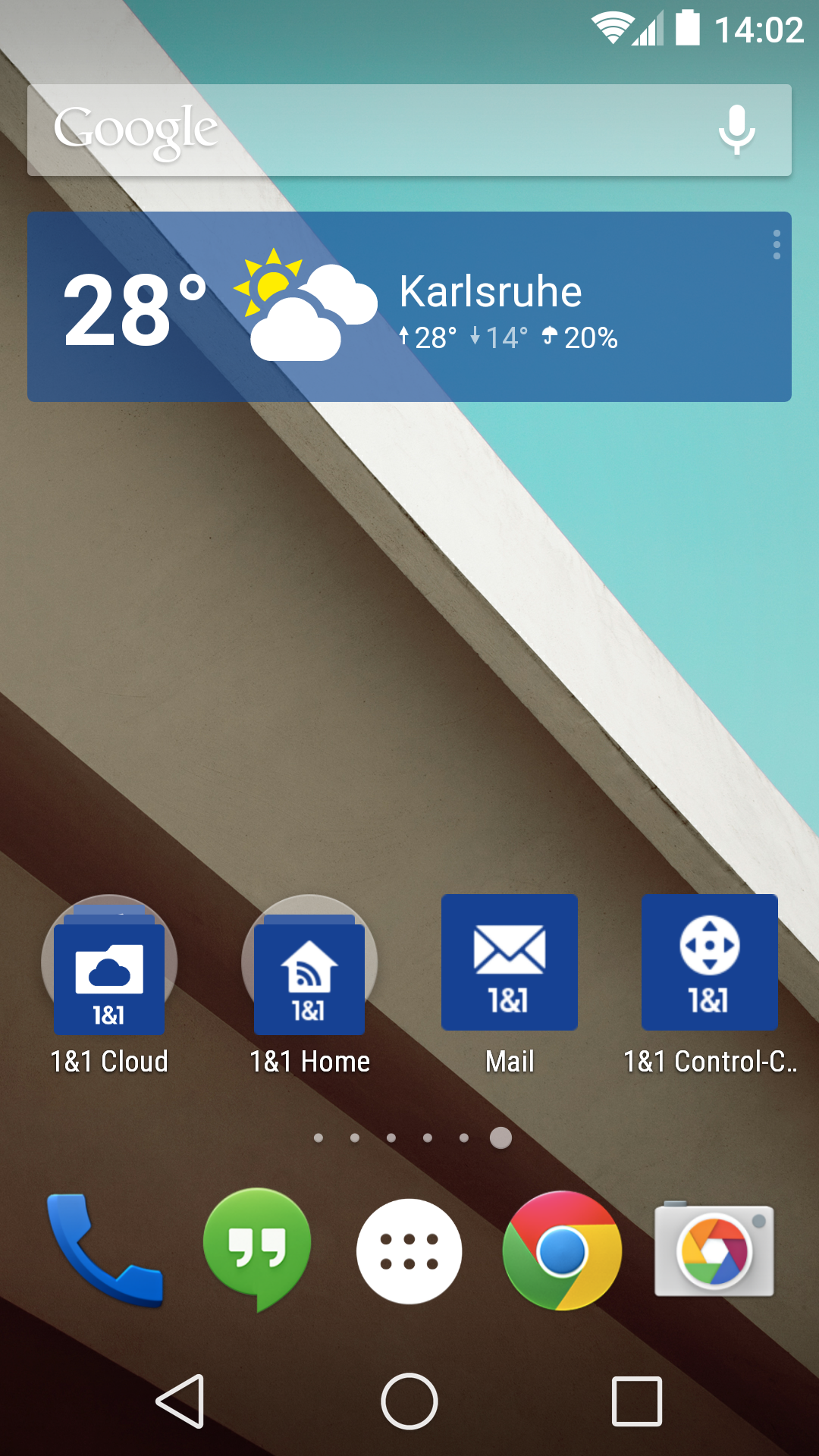 Android application 1&amp;1 Wetter Widget screenshort