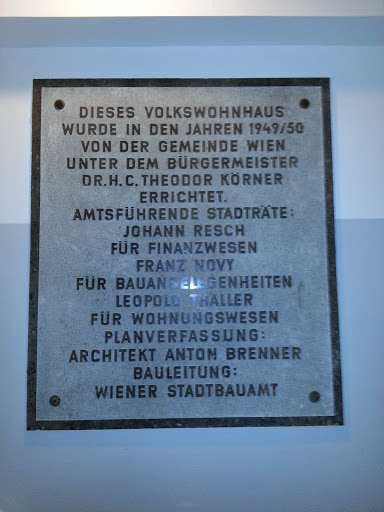 Memorial Nachkriegshaus 1949/50