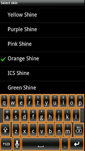 Orange Shine HD Keyboard Skin