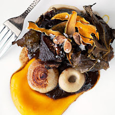 Short Ribs Wrapped in Fig Leaves with Mission Fig Black Mole